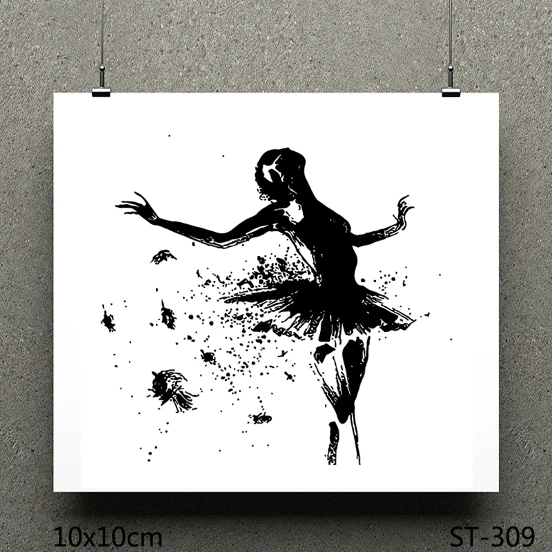 

ZhuoAng Ballet design stamp / scrapbook rubber stamp / craft clear stamp card / seamless stamp