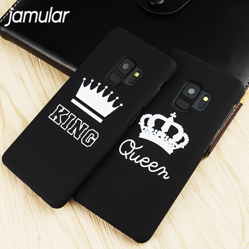 Чехол JAMULAR для влюбленных корона король королева чехол Samsung S8 S9 жесткие матовые
