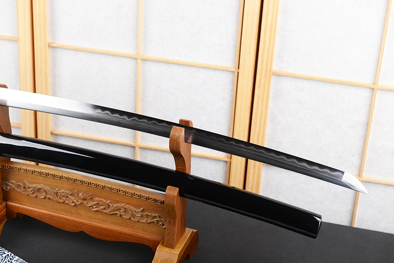 Brandon Swords Very Sharp Samurai Katana Folded Steel Clay Tempered Japanese Sword Full Tang Blade Samurai Sword Battel Ready