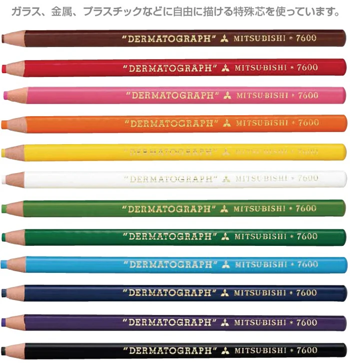 Mitsubishi Uni deramatographal смазка/восковой карандаш чертежное масло 7600 Rip By Hand Japan 10 цветов в