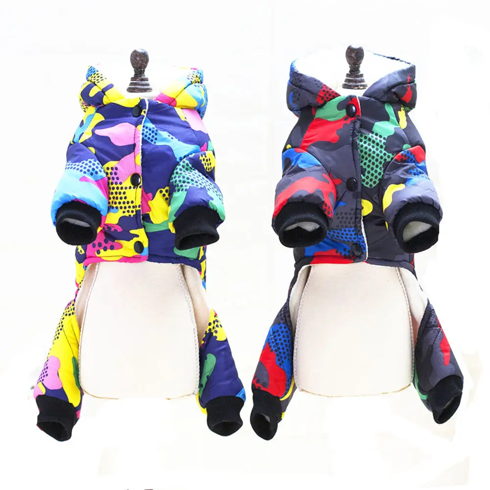 Брендовая одежда для щенков собак зимний нейлоновый комбинезон из тафты теплые