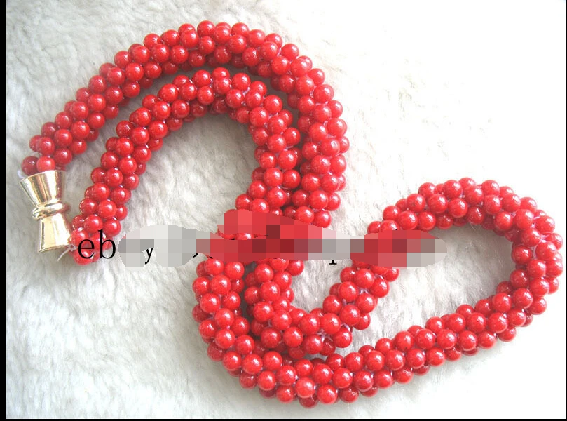 

Women Gift word Love Free shipping Hot sale Free Shipping>>>>>coral red round handcraft necklace 18" nature