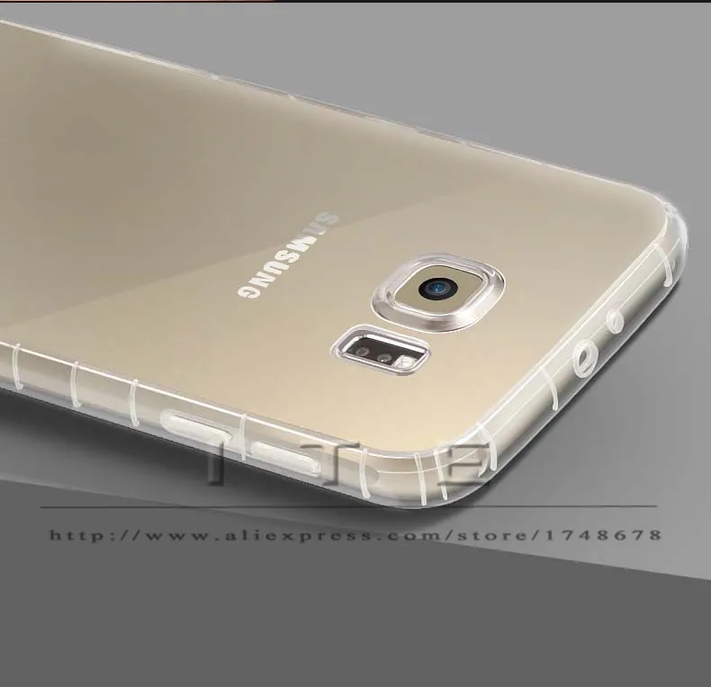 ITEUU S6 противоударный Тонкий чехол из ТПУ для samsung Galaxy S6 мягкий, с бесцветным прозрачным ударопрочным чехлом для samsung S6