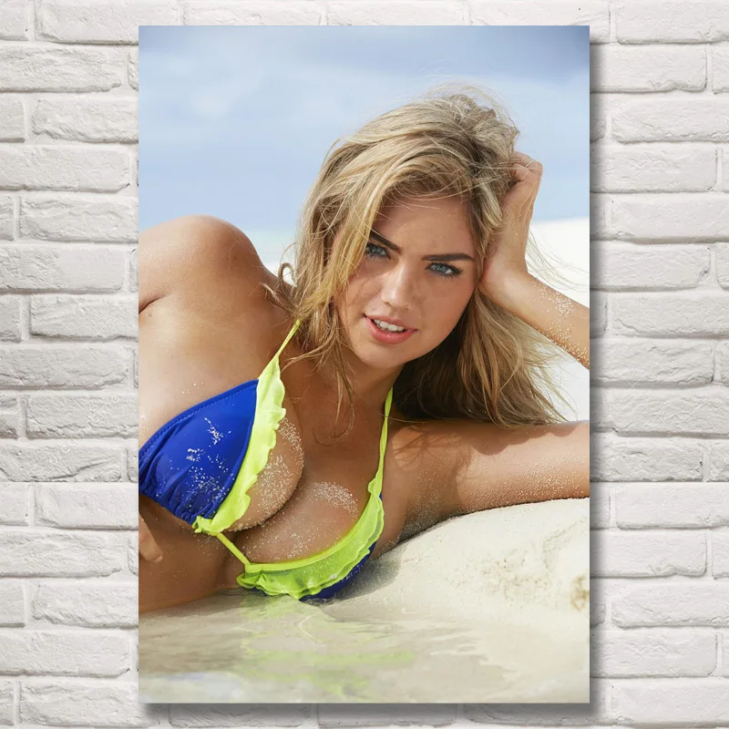 FOOCAME Kate Upton девушка супер модель художественные Шелковые Плакаты и принты Живопись Домашний декор настенные картины для гостиной 24x36 дюймов
