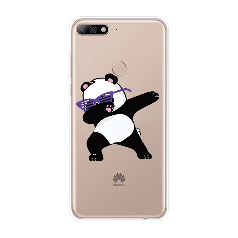 Phone Case For Huawei Y3 Y5 Y6 2017 Y7 Prime Y9 2018 2019 Cover Funny Pose Patterned Silicone II Pro |