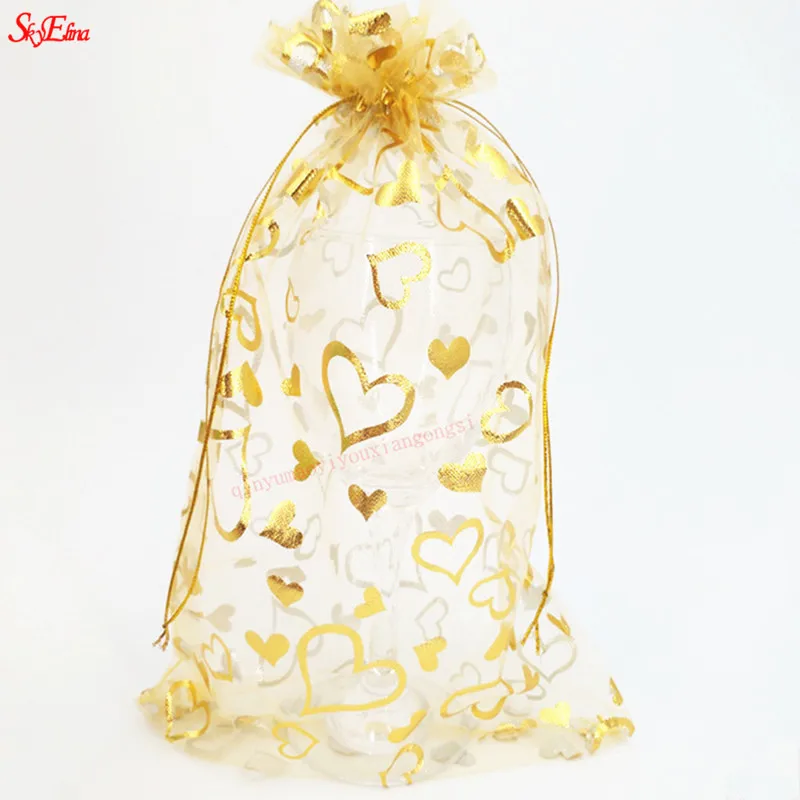 100 шт. прозрачные пакеты из органзы в форме сердца 7 Х9 см|pouch pouch|pouch organzapouch gift bag |