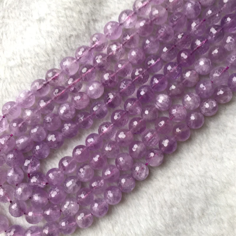 Wholesale Natural Genuine AAA Grade Clear Purple Amethyst Round Faceted Loose Beads 10mm 14mm 05639 | Украшения и аксессуары