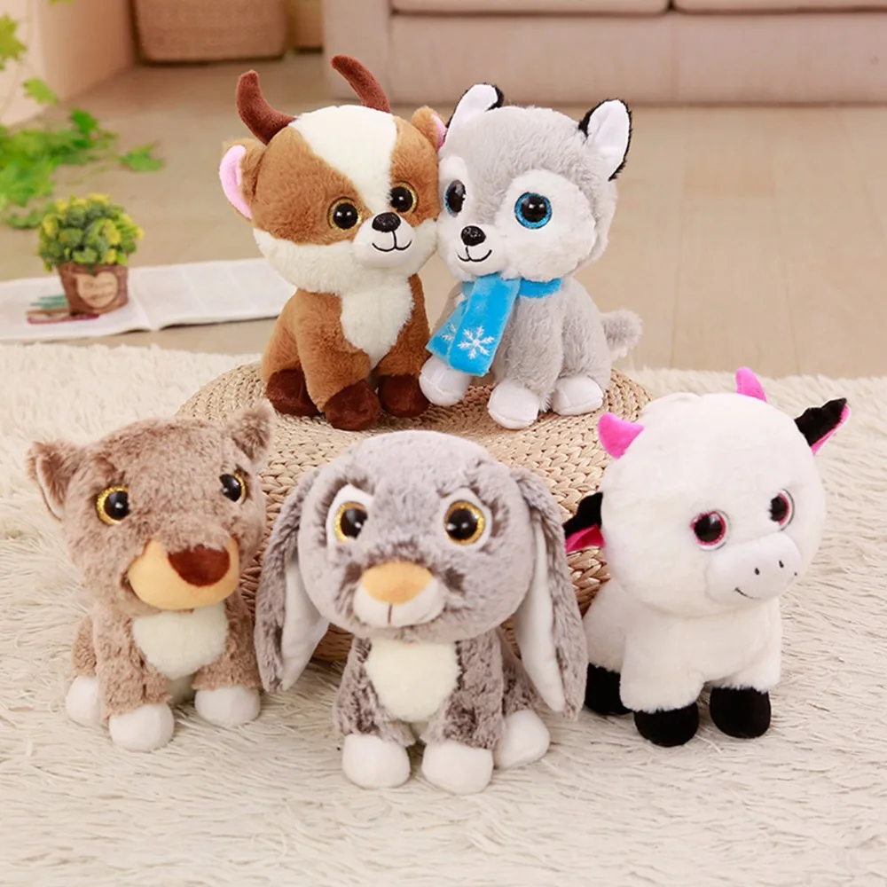 Милая маленькая мультяшная игрушка 9 дюймов плюшевая кукла корова Хаски кролик