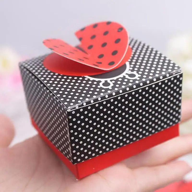 100pcs European Ladybug Candy Box Wedding Party Gift Favors Festive Wrapping Supplies Bar | Дом и сад