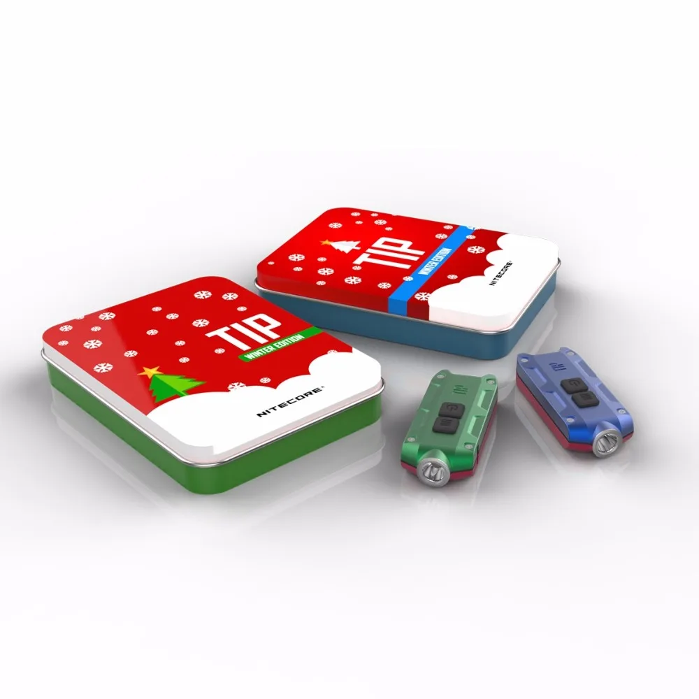 NITECORE металлический мини фонарик с кнопками зарядкой от USB праздничная подарочная