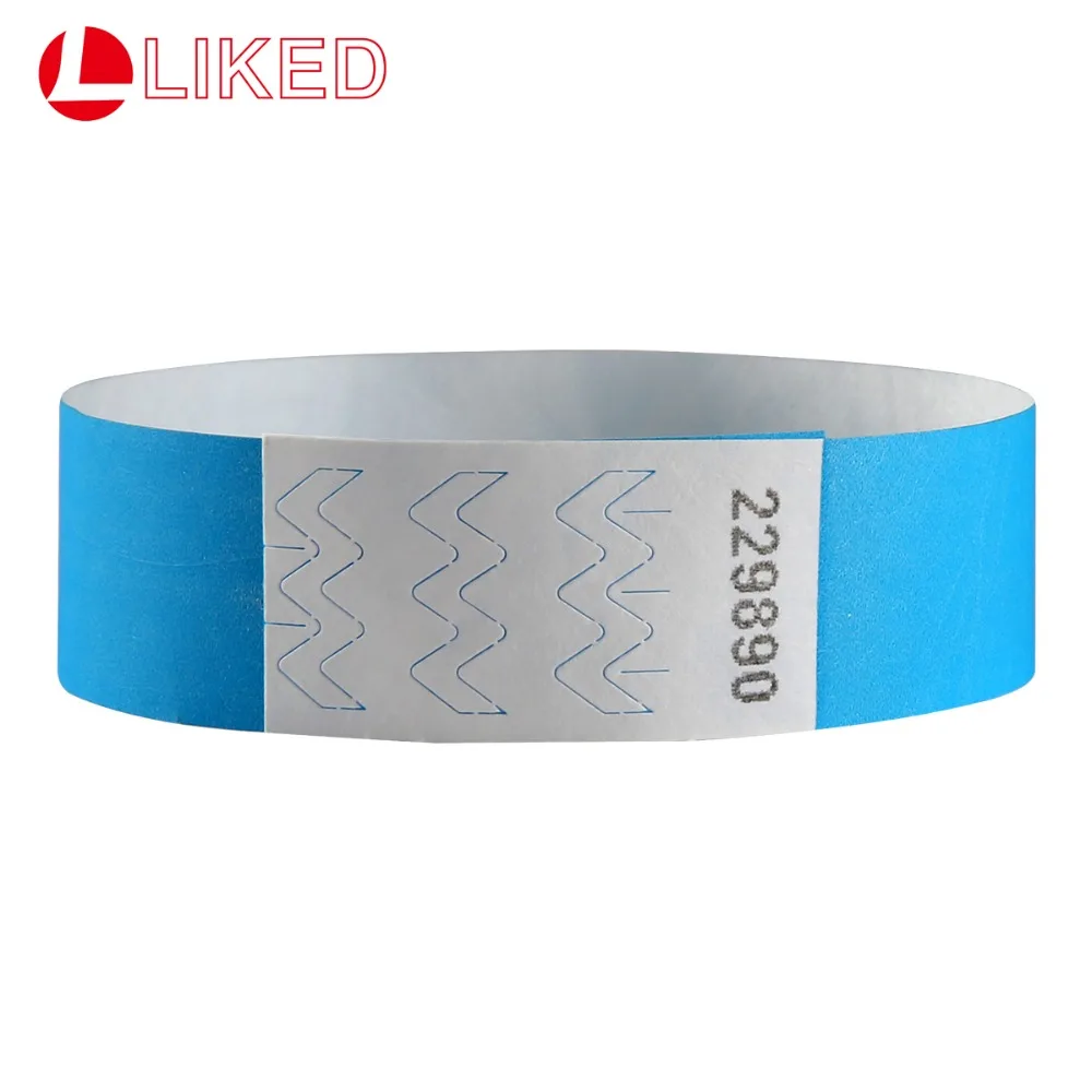Pulseras Tyvek de colores ne&oacute;n, pulseras con n&uacute;meros de 3/4 pulgadas, pulseras de colores bonitos para fiestas, eventos, 1000 piezas-4