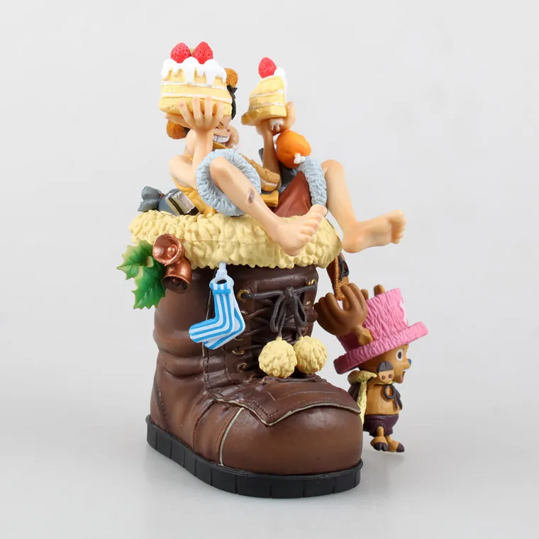 1 Pcs Japanese Anime One Piece Monkey D Luffy Chopper Christmas Shoes 11 CM PVC Action Figure Collectible Model Toys Gift Kids | Игрушки и