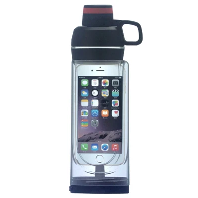 Black iphone 6 plus Iphone 6/6 s/7/7 s/6 Plus/7 Plus умная Спортивная бутылка для воды. 4L iBottle водонепроницаемый органайзер для хранения вызова музыки доступен для плавания йоги - Цвет: Black iphone 6 plus