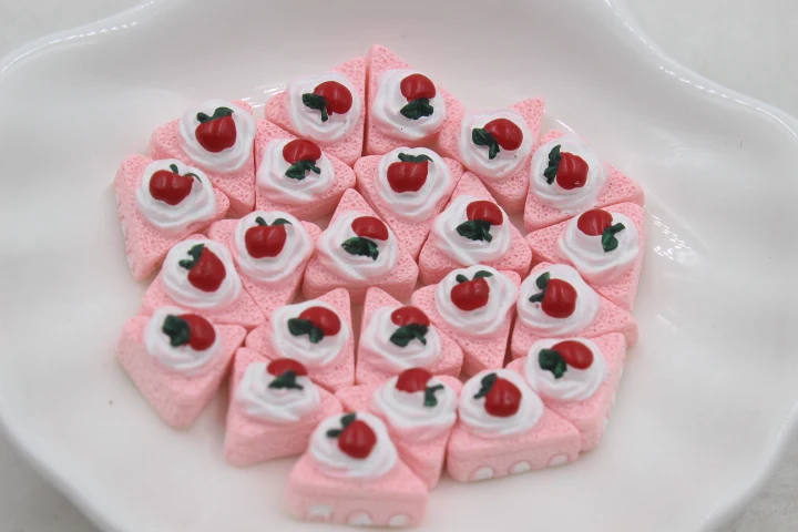 10 шт./лот кабошоны из каучука с плоской задней поверхностью каучуковые пирожные