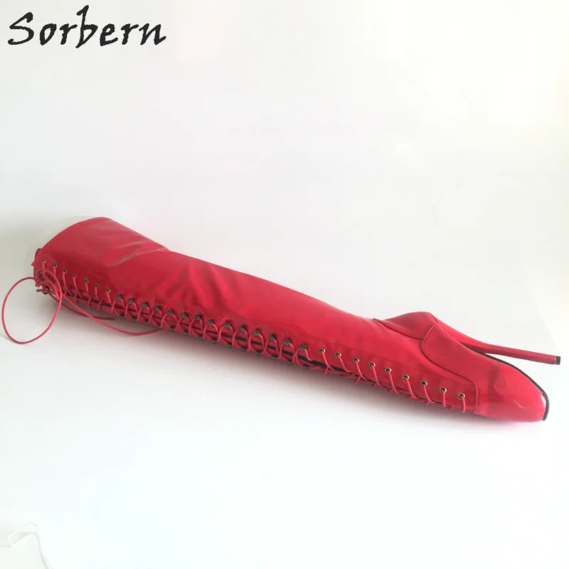 Женские сапоги ботфорты Sorbern на каблуке столбике яркие цвета|knee boots|over knee bootsover the