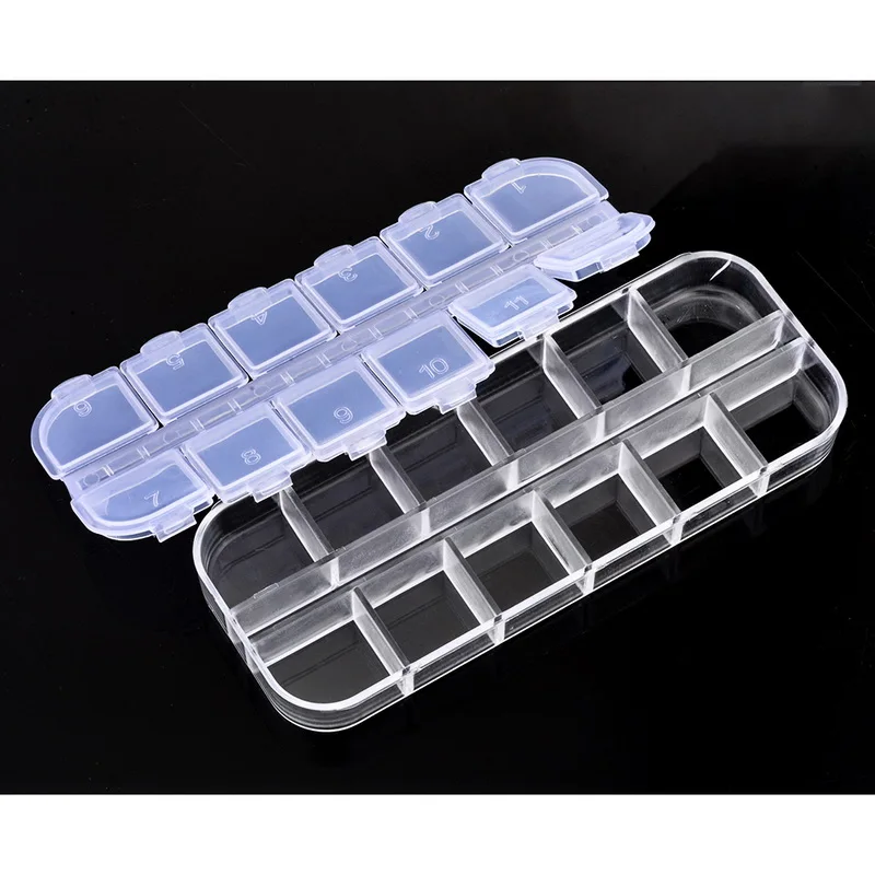 Hoomall 12 Grids Portable Display Box Container Jewelry Beads Storage Slot Tool Bead Diamond Painting Accessories Organizer | Дом и сад