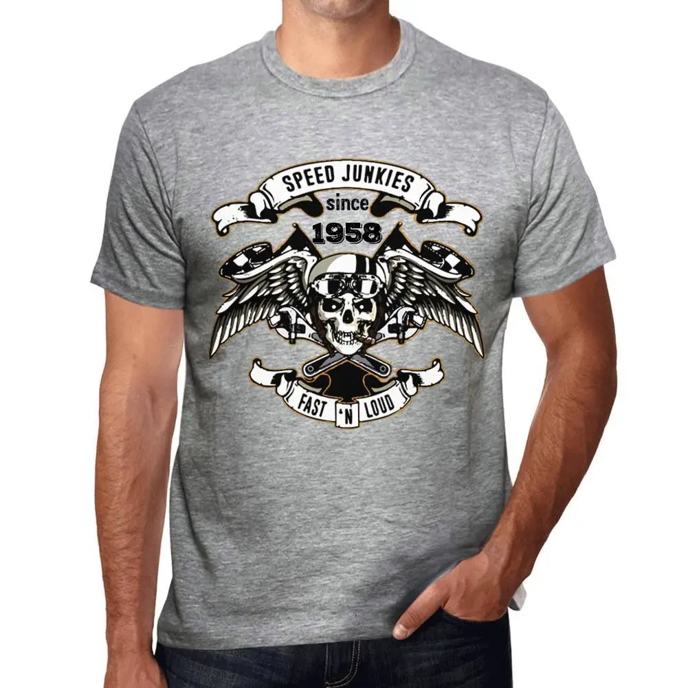 

3D Printed Short Sleeve T Shirt Men'S Tops Speed Junkies Since 1958 Uomo Maglietta Grigio Regalo Di Compleannosuperman T Shirt
