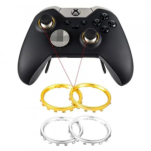 10 шт. хромированные пользовательские кольца с кольцами для Microsoft Xbox One Elite Controller X