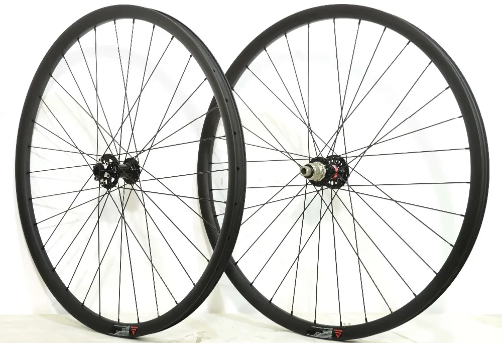 Ассиметричные 29ER MTB XC гоночные Углеродные колеса бескамерные готовые 30 мм ширина