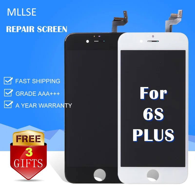 3 шт./лот AAA дисплей для iPhone 6s plus ЖК-дисплей дигитайзер телефона Полное стекло в