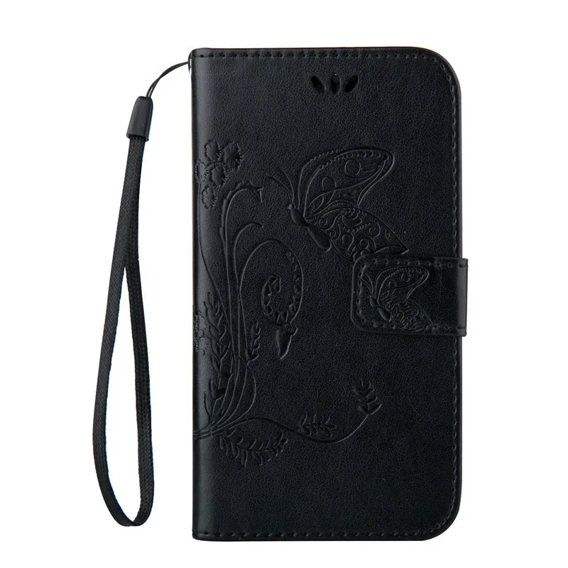 Black Крышка для samsung Galaxy S8 S9 A8 плюс j2Pro A3 A5 j3 j5 j7 чехол бабочки на магните кожаный Fundas P02F - Цвет: Black