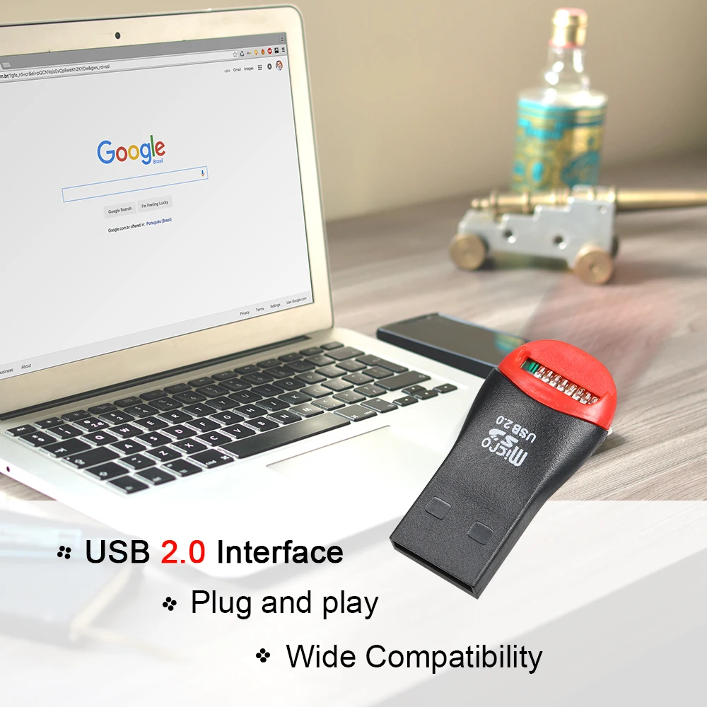 Мини портативный считыватель tf карт USB 2 0 Портативный TF адаптер для считывателей