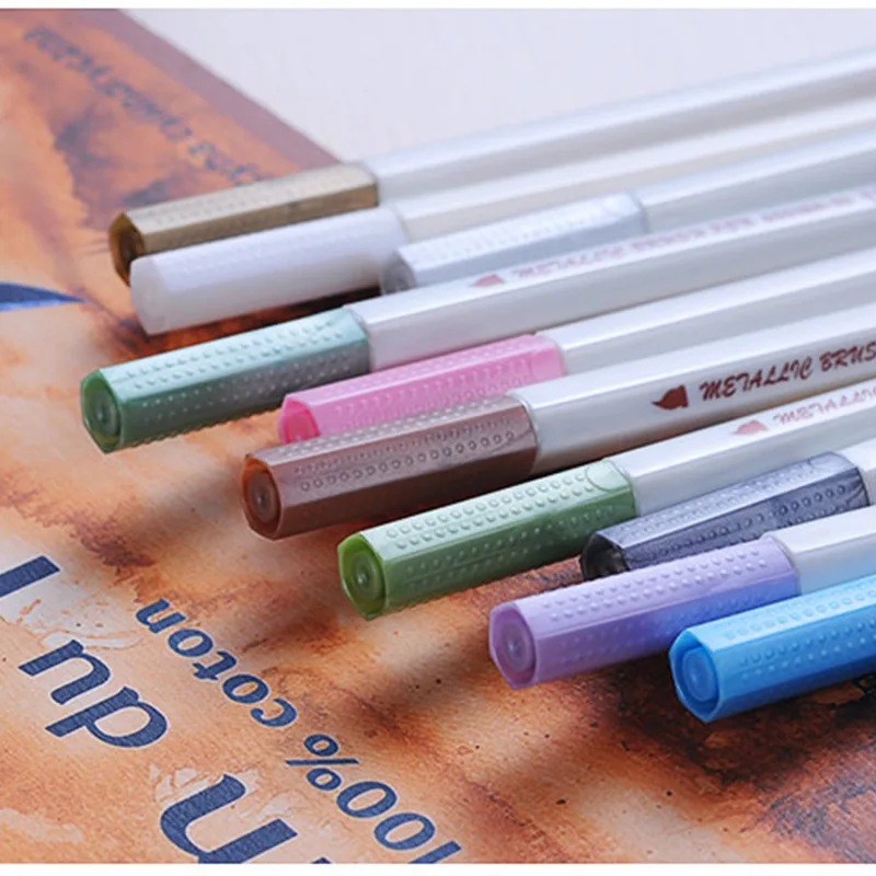 Новые блестящие маркеры для школьников с тканевой краской Рисование граффити