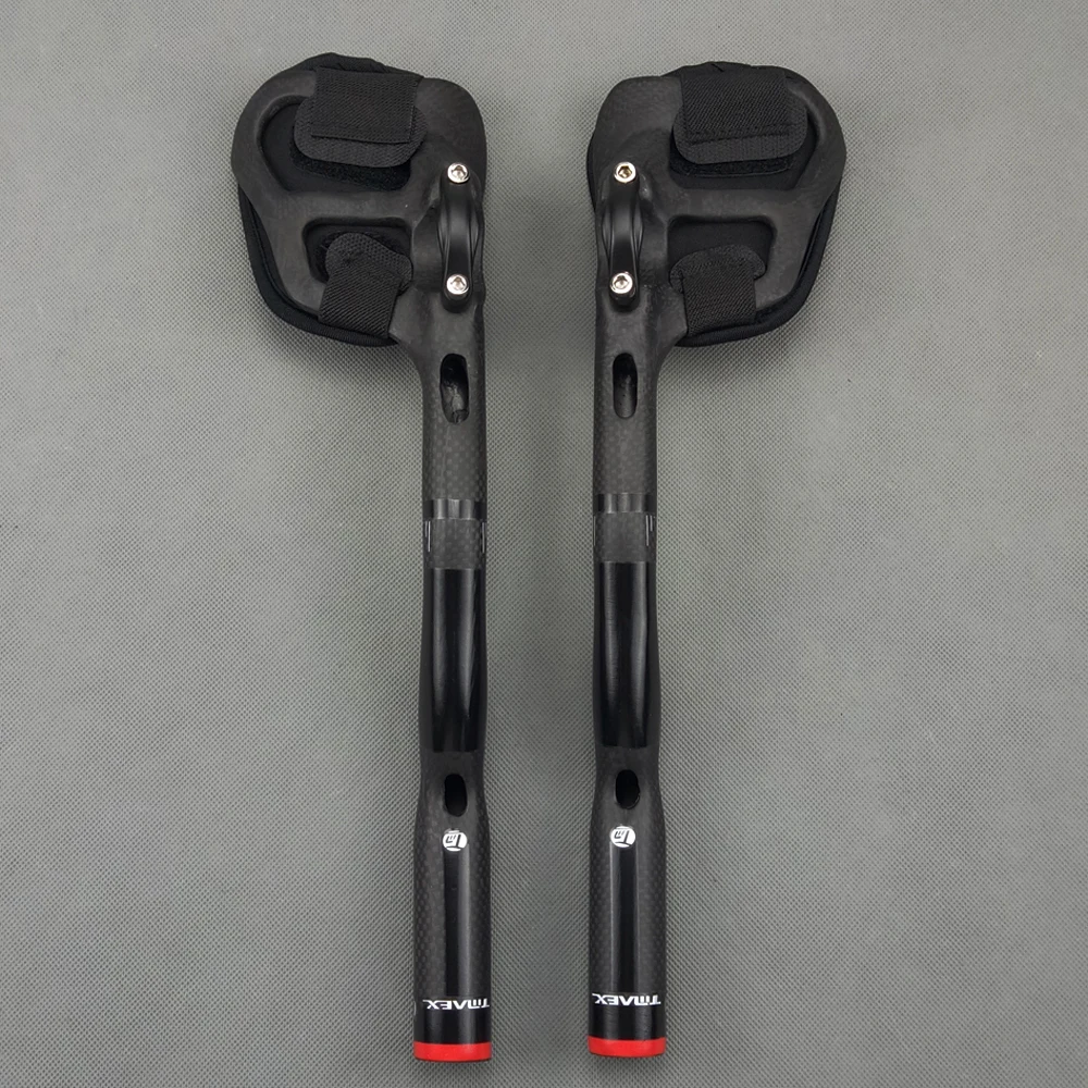TMAEX Bicycle Rest Full Carbon Handlebar Road Bike TT Handlebar 3k Black Matte Carbon Fiber Handlebar Extended Parts