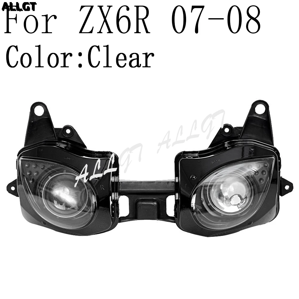 Передняя фара в сборе для мотоцикла Kawasaki ZX6R 2003-2005 2006 2007 2008 2009 2010 2011 2012 2013 2014 2015 2016 |