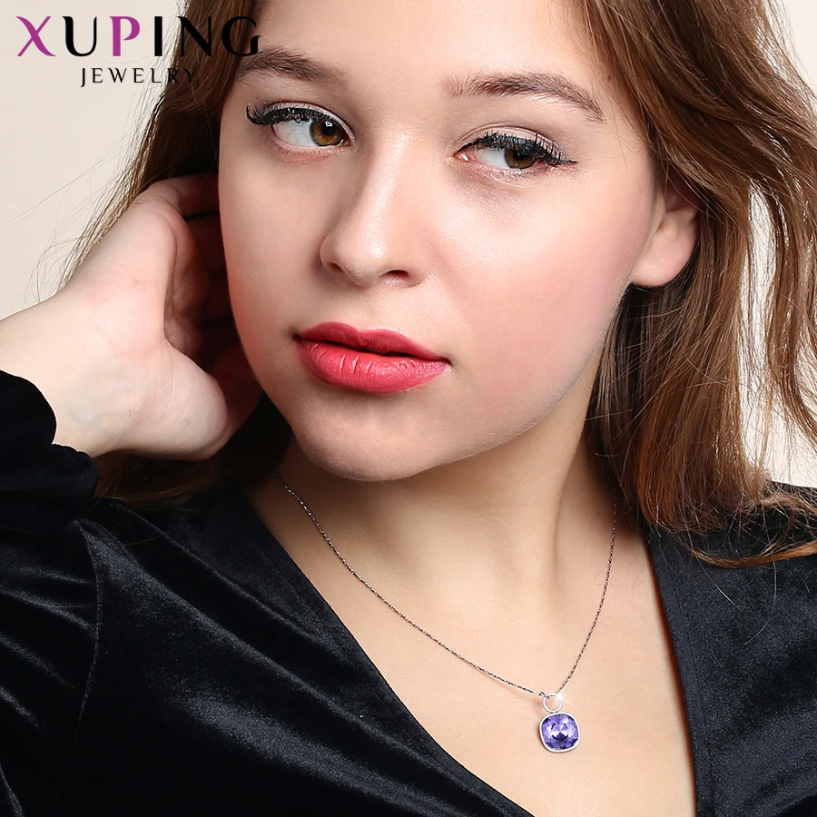 Xuping ювелирные изделия элегантные модные женские кристаллы подвеска ожерелья на