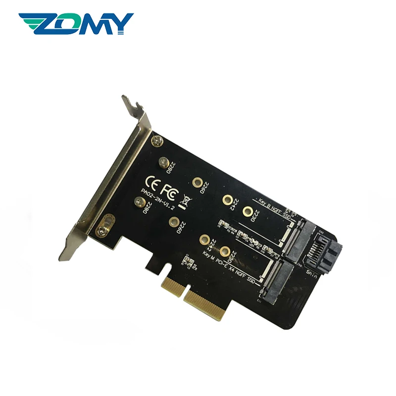 Zomy черный B чтобы M.2 NGFF SATA SSD PCIE M ключ к NVME адаптер Контроллер конвертер Поддержка