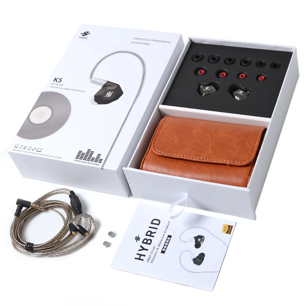 OKCSC K5 Металл 8 гибридные драйверы наушники-вкладыши 2BA+ 2DD HIFI мониторы блоки с MMCX кабель съемный отсоединения Замена провода