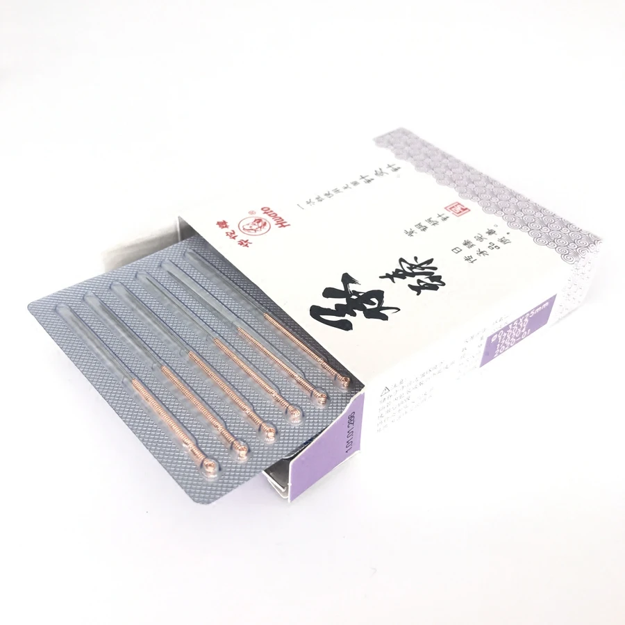 100 шт./корт. Медицинская акупунктурная одноразовая игла Hwato с медной ручкой для