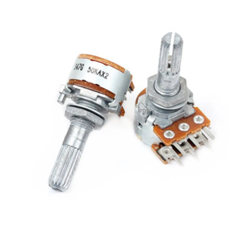 

5pcs ALPS 16 Type Original Japan Volume Potentiometer Dual 50K 100K Gear shaft