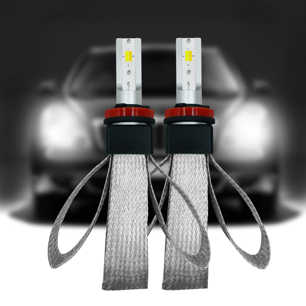 Светодиодная Автомобильная фара T9-H8/H9/H11, 3 цвета, температура 3000K, 4300K, 6000K, 60 Вт, лм, водонепроницаемая подсветка, высокое качество