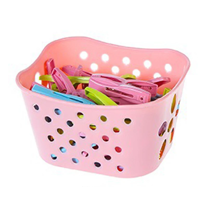 30pcs Multi-function Plastic Hanger Racks Clips And Storage Basket Clothes Clip With Underwear Socks Peg | Дом и сад