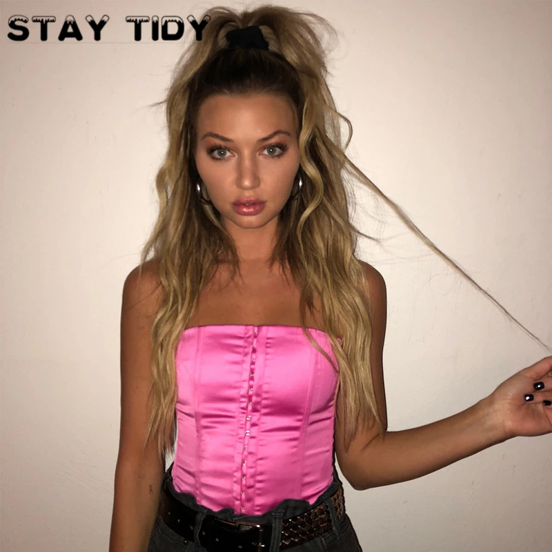 Женские облегающие топы на шнуровке STAY TIDY с вырезом лодочкой и открытой спиной