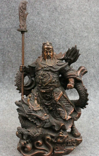 Оптовая продажа фабрики 9 &quotФэншуй Китайский Чистая Бронзовый Воин GuanGong GuanYu Бог