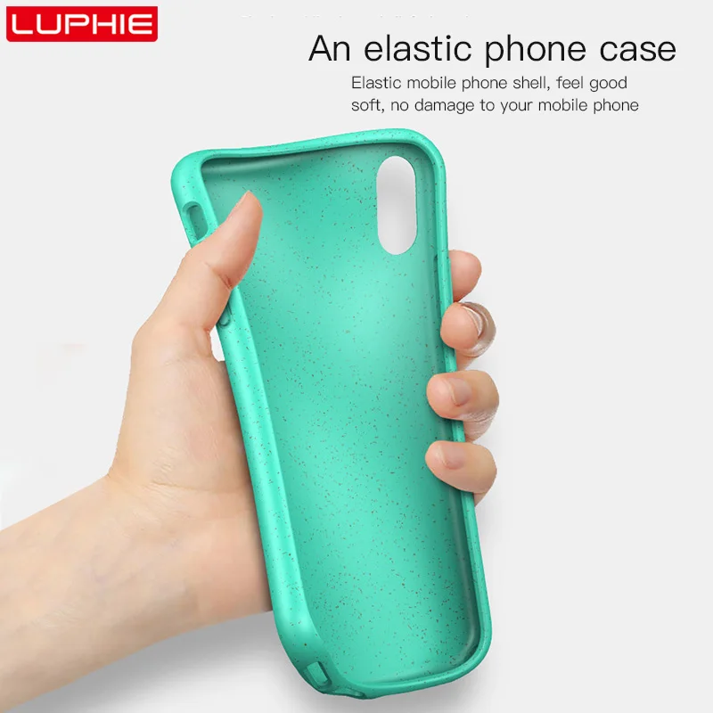 LUPHIE Eco-friendly Silicone Case For iPhone X XS Max XR 8 7 6 6S Plus Shockproof Airbag Cover 11 Pro TPU |