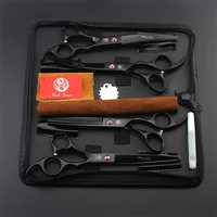high quality 7 0 inch professional pet scissors dog grooming scissors set straight curved thinning 4pcs set pet haircut tools