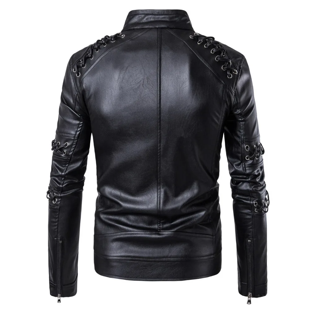 Leappls 5XL PU кожаная куртка Для мужчин модные верхняя одежда Уличная искусственная s