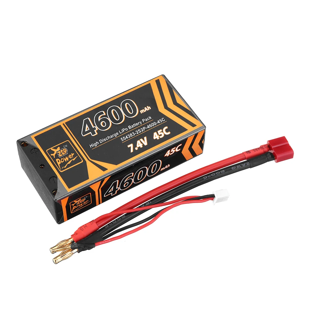 ZOP Power 7 4 в 4600 мАч 45C 2S Lipo батарея T Разъем для RC HPI HSP 1/8 1/10 багги автомобиль осевой