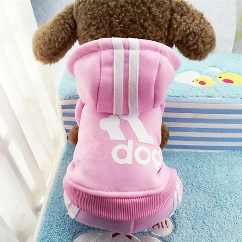 Pink Новая одежда для собак зимняя одежда для домашних животных комбинезон для маленьких собак чихуахуа теплая толстовка для собак куртка для домашних животных Костюм для собак - Цвет: Pink