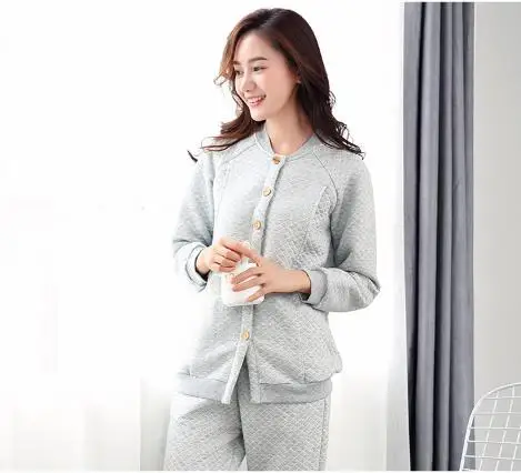 

Fdfklak Moon suit new cotton maternity suit women spring autumn maternity clothes two pieces pregnancy set nursing clothes