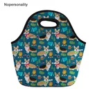 Неопреновая сумка-тоут Nopersonality, Термосумка для ланча с принтом корги, с милыми 3D собаками для женщин и детей, изоляционный контейнер для закусок для пикника