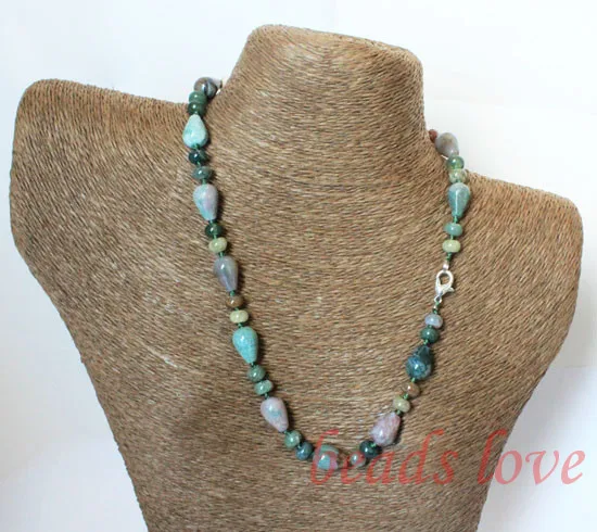 Ожерелье из 100% натурального камня индийские Агаты в виде капез бисер омары