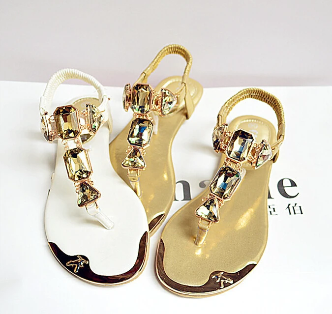 Женские сандалии шлепанцы Crystalr женская обувь на плоской подошве летние с