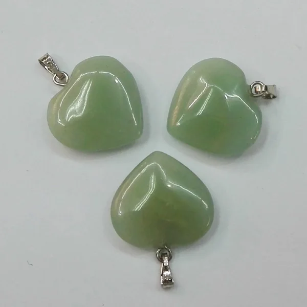

Wholesale Fashion Hot Sell Natural Green Aventurine Stone Pendants Charm Heart pendant for jewelry making 50pcs Free shipping