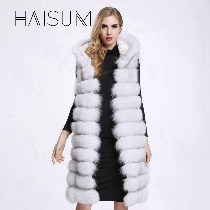 2018 прямые продажи меховой жилет шуба Haisum новая поддельная куртка женские зимние