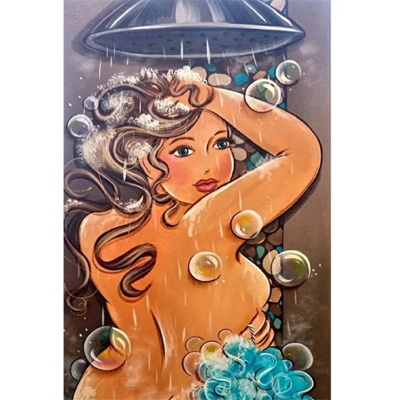5D алмазная картина для купания девочек в стиле ретро стразы рукоделия вышивка